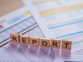 Data insights in business reports analyzing office documentation in a professional setting photo