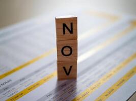 Monthly calendar planning for november professional document display time management tips photo
