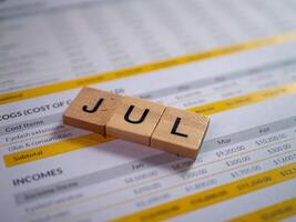 Cost analysis and financial planning business report office document overview for july photo