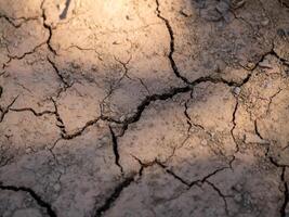 Close-up view of dried earth cracks the impact of climate change our landscape photo