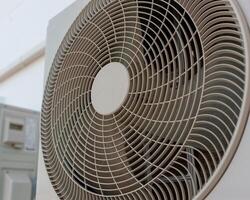 Air conditioning unit operation indoor setting product modern environment close-up comfort concept photo