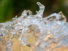 Dynamic water splash close-up exploring fluid motion in a vibrant outdoor environment photo