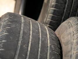Vehicle maintenance understanding tire wear and safety garage informative guide indoor close-up view photo