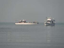 Serene sailing adventure exploring tranquil coastal waters a boating journey photo