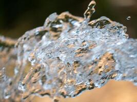 Dynamic water flow capture natural environment close-up scenic view fluid motion photo