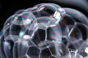 Bubbles floating upwards indoor environment macro calm atmosphere close-up view beauty of nature photo