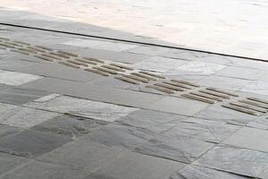 Artistic pavement design urban area modern environment ground level architectural concept photo
