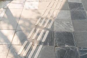 Pathway design features urban area image series pavement textures ground level accessibility concept photo