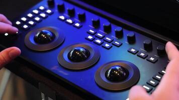 Professional color grading panel used for high end editing and post production video