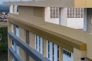 Innovative modern architectural design in urban settings aerial view showcase photo