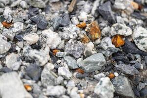 Exploring unique stone textures in a rocky quarry a close-up nature photo