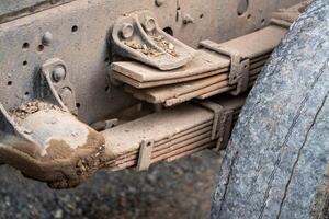 Close-up of automotive suspension components engineering insights from the workshop photo
