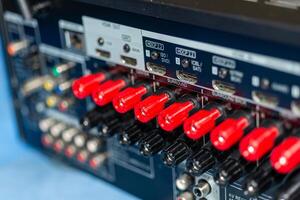 Audio equipment connection home studio product image indoor setting close-up technology essentials photo