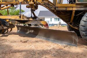 Heavy machinery operation construction site image outdoor environment close-up view industry impact photo