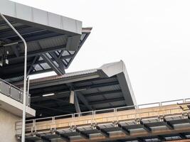 Modern architectural design urban setting structure contemporary style elevated view innovation photo
