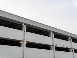 Parking structure overview urban area building daytime elevated view modern architecture photo