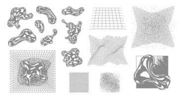 Abstract Shapes Grid Set Modern elements. vector