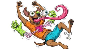 Funny Dog Character Abstract . vector