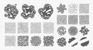 Abstract Textures with Backgrounds, and Elements. vector