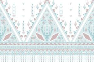 soft blue color geometric border for textile vector