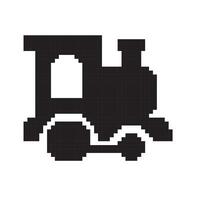 train icon pixel art vector