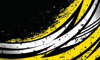 Abstract yellow and black design vector