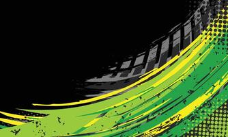 Abstract green and yellow background design vector