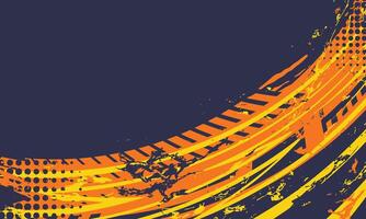 Dynamic abstract design with orange stripes vector