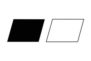 Simple black and white trapezoid shapes for graphic design. vector