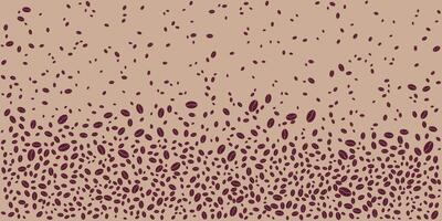 Coffee Beans Falling Pattern on Beige Background. vector