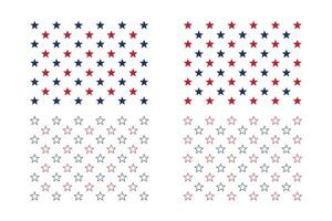 50 USA American Patriotic Star Pattern Design for Backgrounds. vector