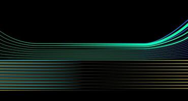 Futuristic Horizon Background with Glowing Cyan Stripes For presentation, Website banner, cover, and Wallpaper vector