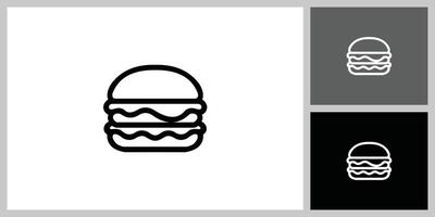 Burger abstract outline vector