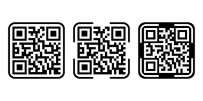 QR code scan icon. Digital scanning QR code. vector