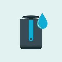 Blue Water Drop Falling on Dark Gray Device blue drop vector