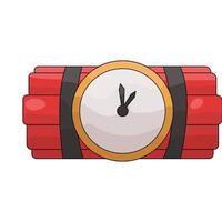 Dynamite Bomb with Clock vector