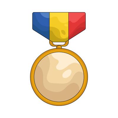 Medal with Romanian Flag Ribbon
