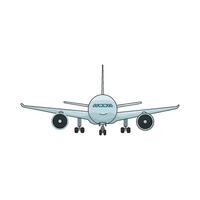 Front View Airplane vector