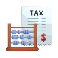 Tax with Abacus vector