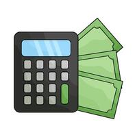 Calculator and Money vector