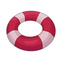 Red and White Life Preserver vector