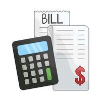 Bill and Calculator vector