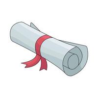 Rolled Diploma with Ribbon vector