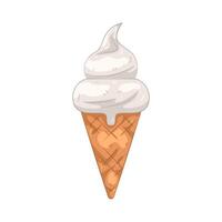 Vanilla Ice Cream Cone vector