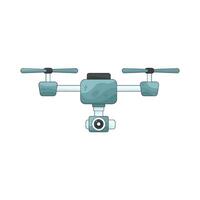Teal Drone with Camera vector