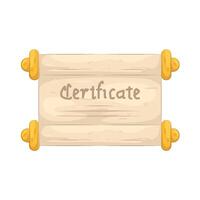 Rolled Certificate on Parchment vector