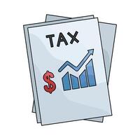 Tax Form Paperwork with Graph vector