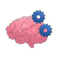 Brain with Gears vector
