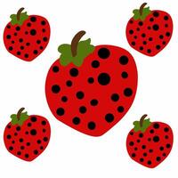 Simple pattern of beautiful strawberry fruits vector