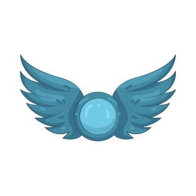 Blue Winged Badge
